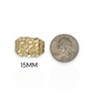 Nugget Square Ring - 10K Yellow Gold
