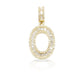 14K Gold Baguette Diamond Letter Pendants