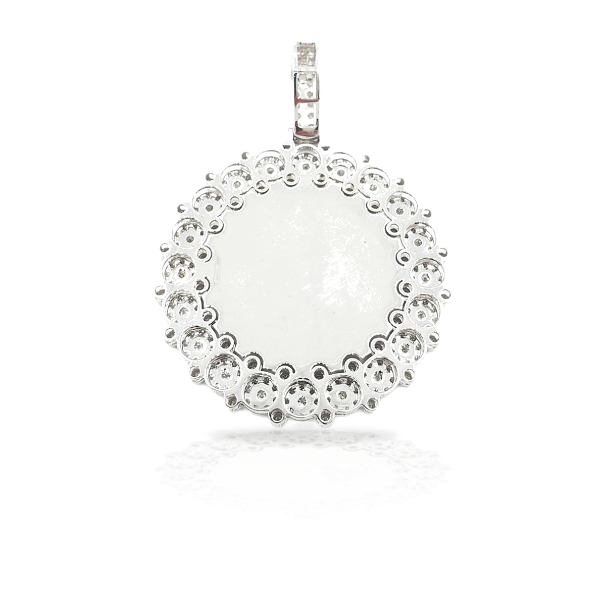 14K Diamond Picture Pendant With 3.40 Carats Of Diamonds