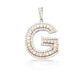 14K Gold Diamond Initial Pendant