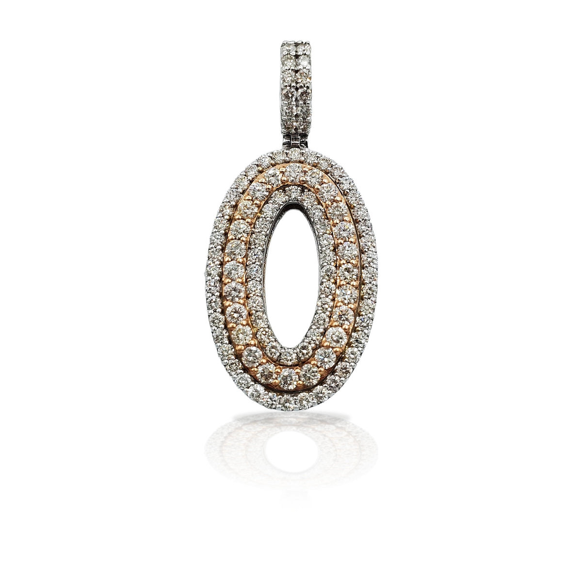 14K Diamond Initial Pendant