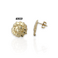 Round Nugget Stud Earrings - 10K Yellow Gold