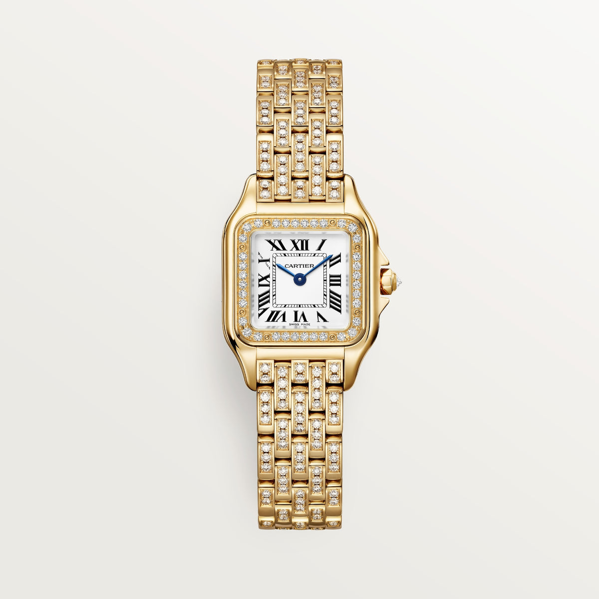 Cartier Panthère de Cartier WJPN0059 - Small model Yellow gold, Silvered Dial, Yellow gold bracelet semi-set