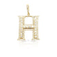 14K Gold Diamond Initial Pendant