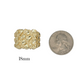 Nugget Square Ring - 10K Yellow Gold