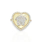 Medusa CZ Heart Ring - 10K Yellow Gold