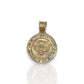 Circle Swallow Medallion - 10K Yellow Gold