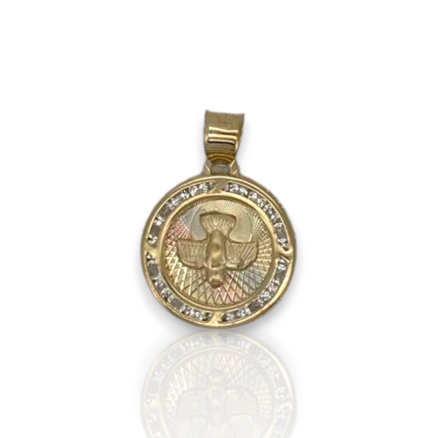 Circle Swallow Medallion - 10K Yellow Gold