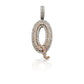 14K Diamond Initial Pendant