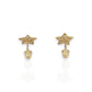 Tiny Star CZ Stud Earrings - 10K Yellow Gold