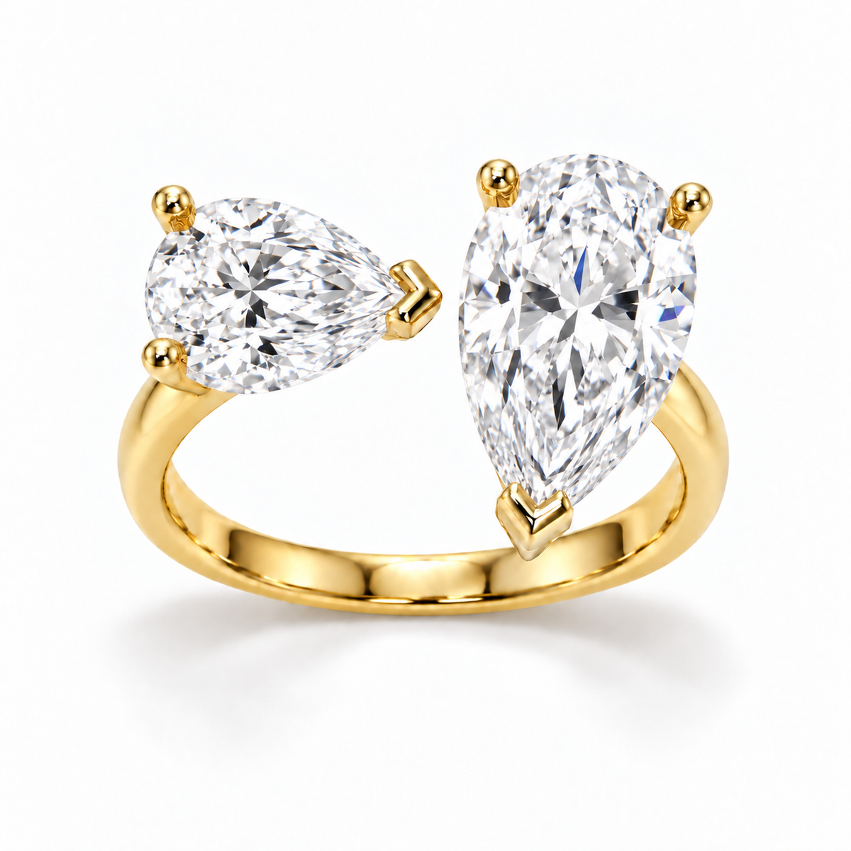 14K Fancy Small + Big Pear — Free Form