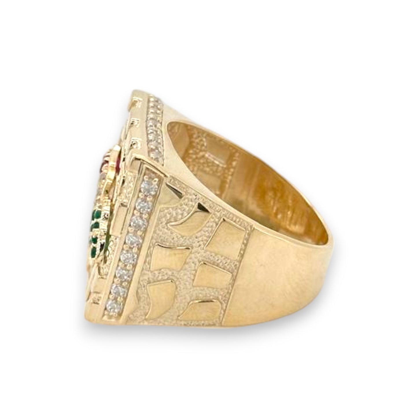 Italy Rectangle Ring - 10K Yellow Gold