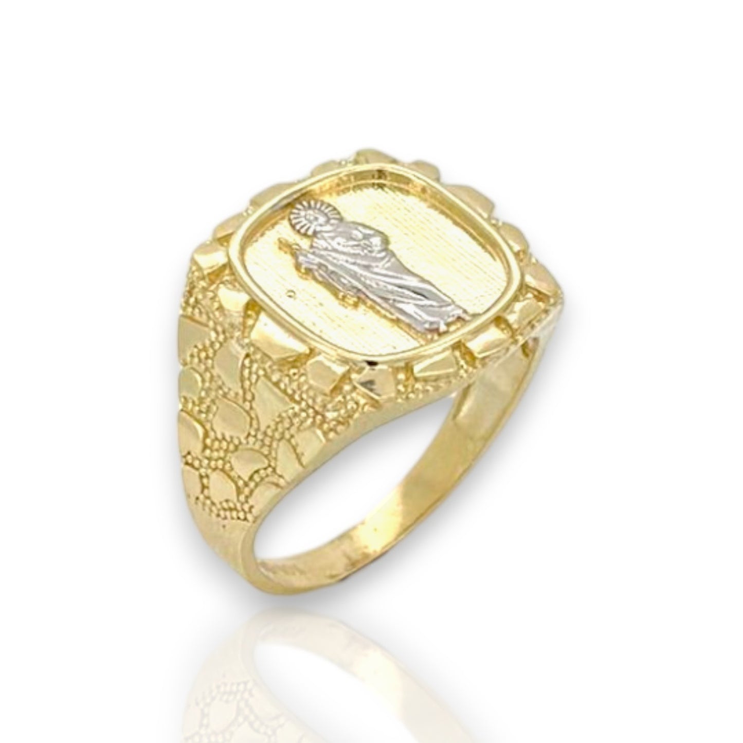 Saint Jude Nugget Ring - 10k Yellow Gold