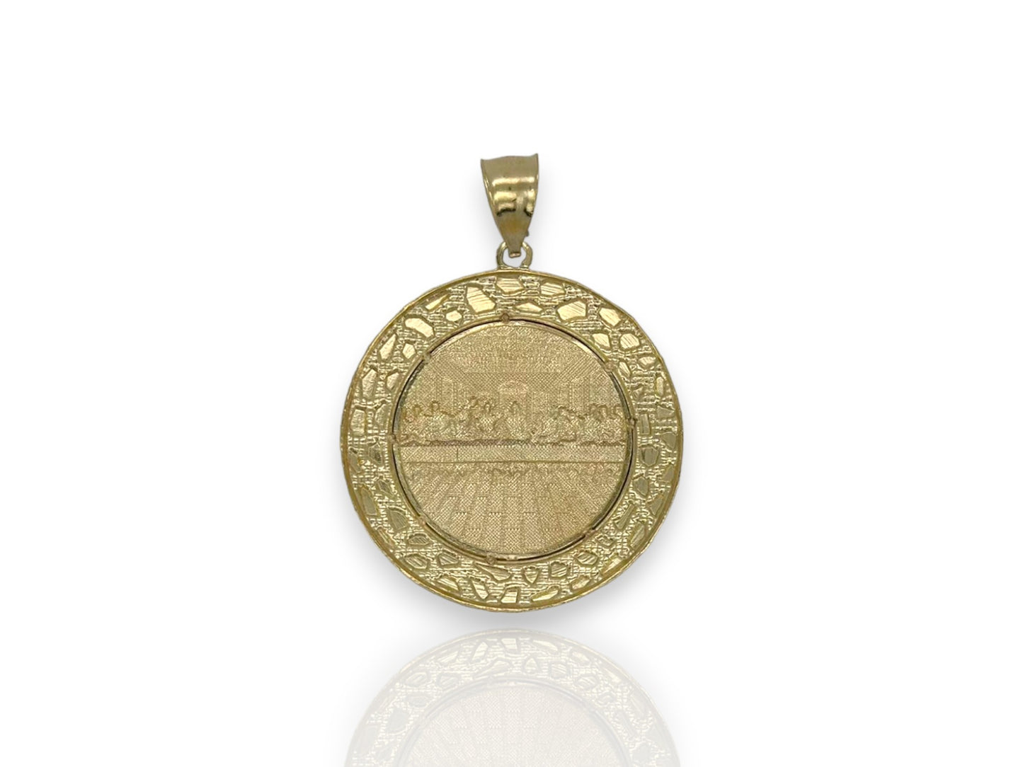 Last Supper Medallion Pendant - 10k Yellow Gold