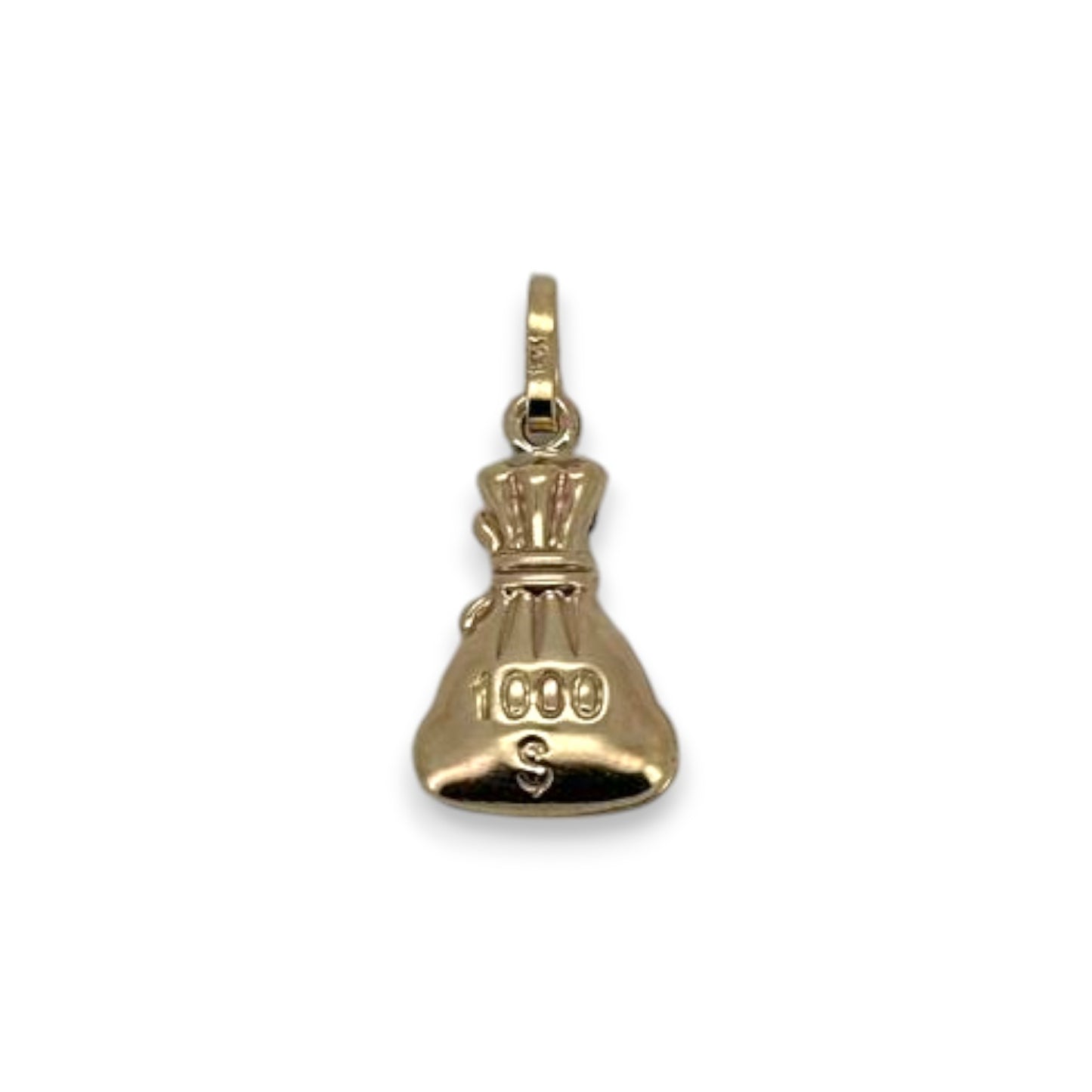 Money Bag Pendant - 14K Yellow Gold