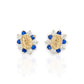 St Lazzaro Flower CZ Stud Earrings - 10K Yellow Gold