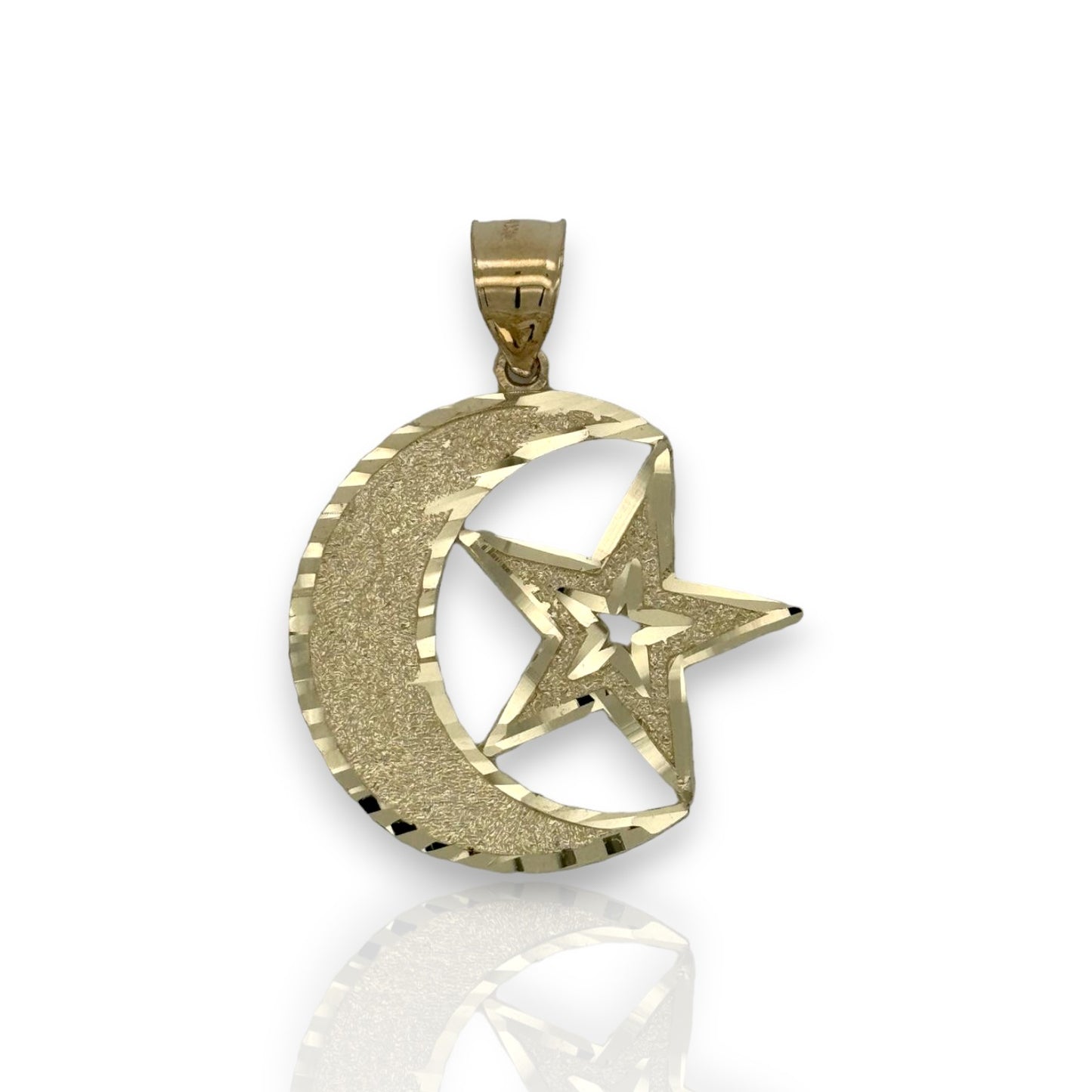 Colgante "Islam" Luna y Estrella - Oro amarillo de 10 k