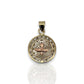 Medallion Swallow CZ - 10K Yellow Gold