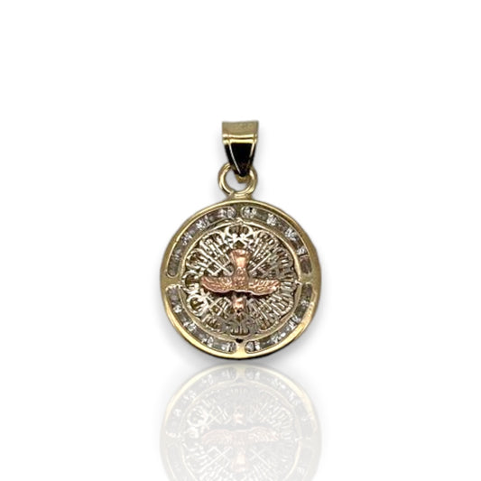 Medallion Swallow CZ - 10K Yellow Gold