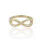 10K Yellow Gold Infinity Ring All Sizes