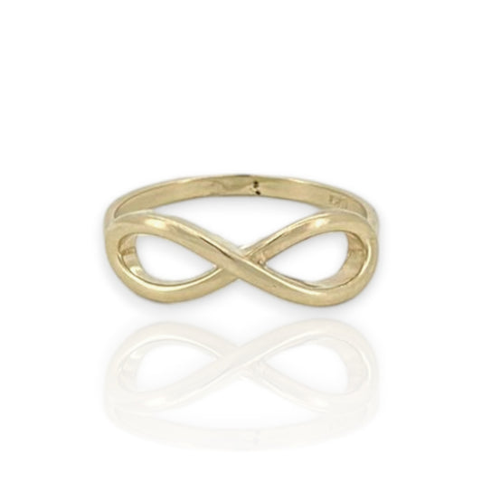 10K Yellow Gold Infinity Ring All Sizes