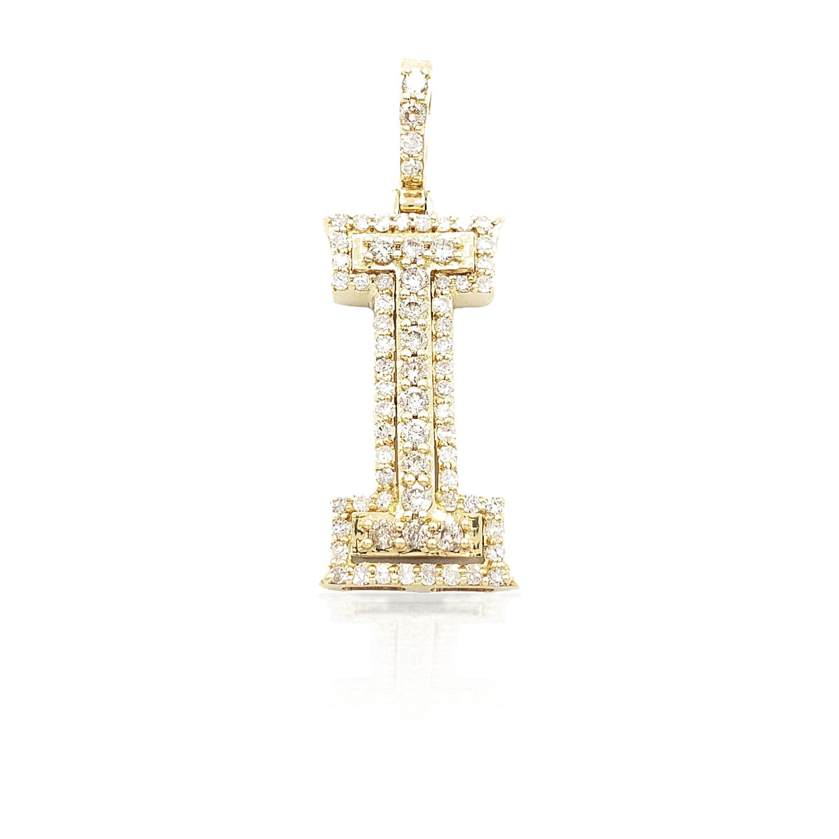 14K Gold Diamond Initial Pendant