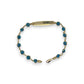 Evil Eye Custom Name Light Blue Bracelet - 14K Yellow Gold