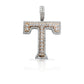 14K Diamond Initial Pendant