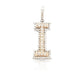 14K Gold Diamond Initial Pendant