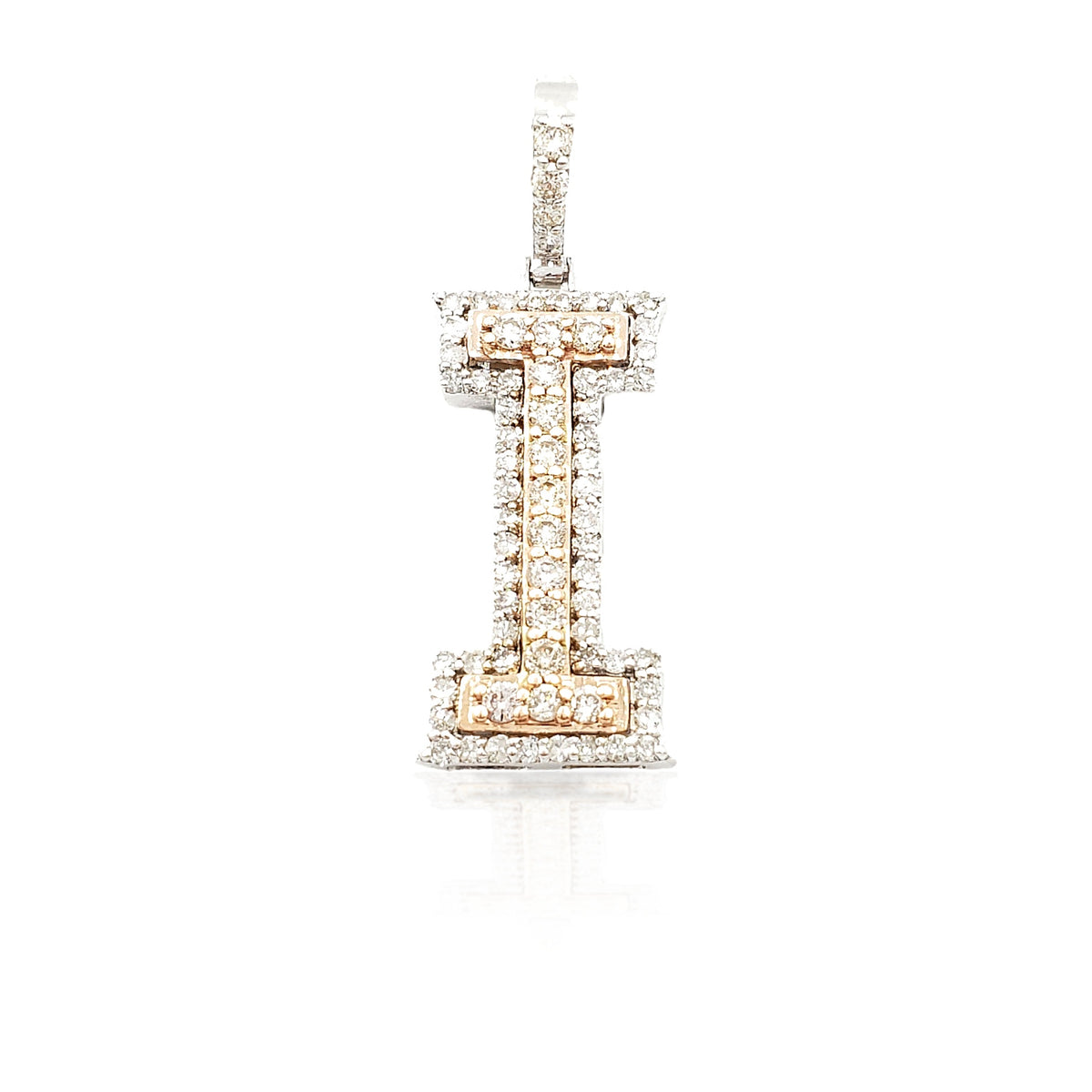 14K Gold Diamond Initial Pendant