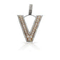 14K Diamond Initial Pendant