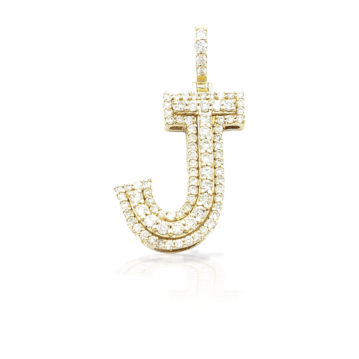 14K Gold Diamond Initial Pendant