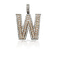 14K Diamond Initial Pendant