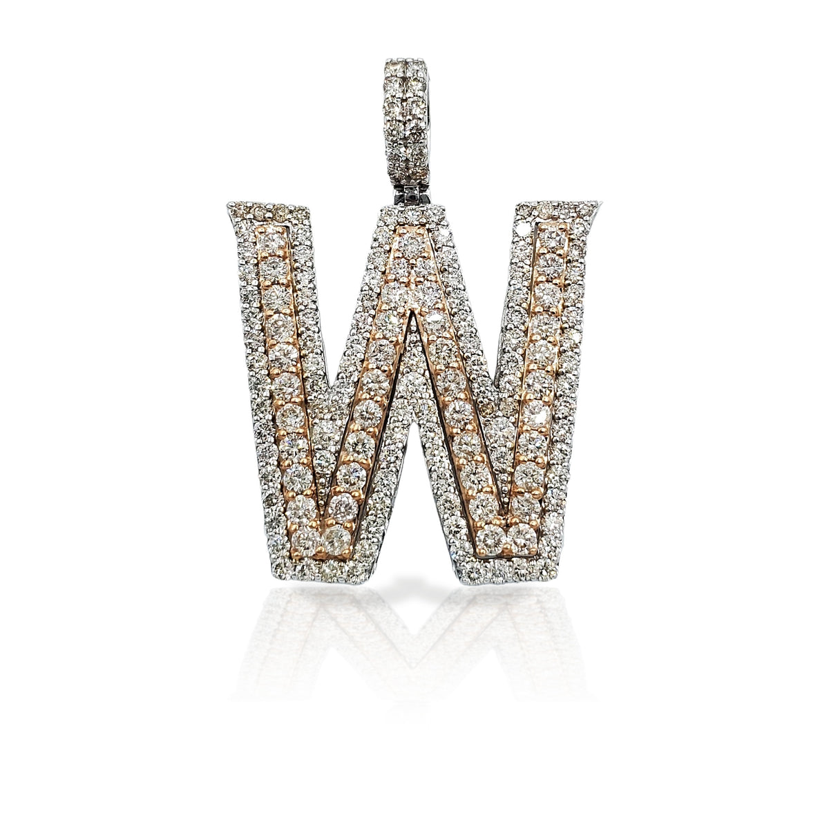 14K Diamond Initial Pendant