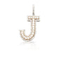 14K Gold Diamond Initial Pendant