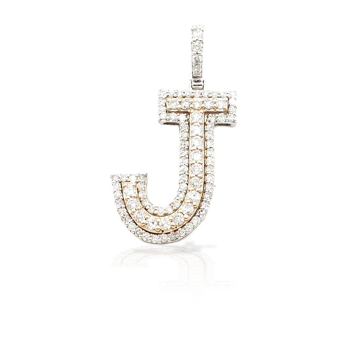 14K Gold Diamond Initial Pendant