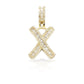 14K Gold Baguette Diamond Letter Pendants