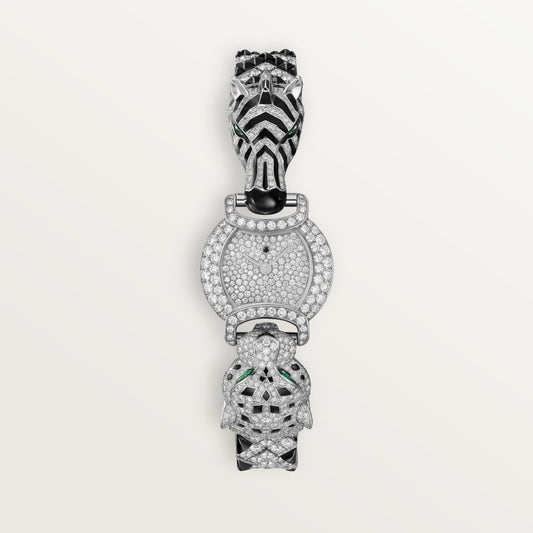 Cartier Indomptables de Cartier Watch (zebra motif) HPI01454 - 22.2 mm Rhodium-finish white gold
