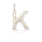 14K Gold Diamond Initial Pendant