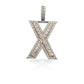 14K Diamond Initial Pendant