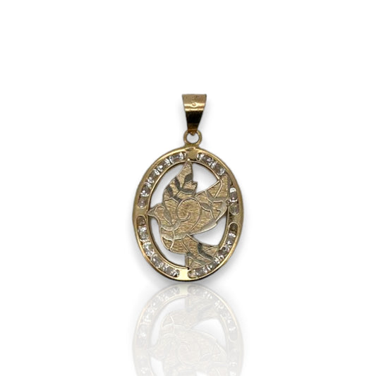 Medallion Dove - 10K Yellow Gold