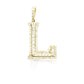 14K Gold Diamond Initial Pendant