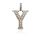 14K Diamond Initial Pendant