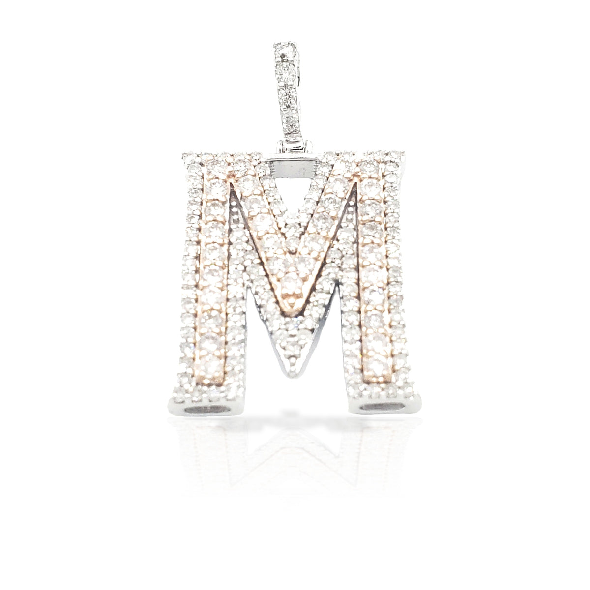 14K Gold Diamond Initial Pendant