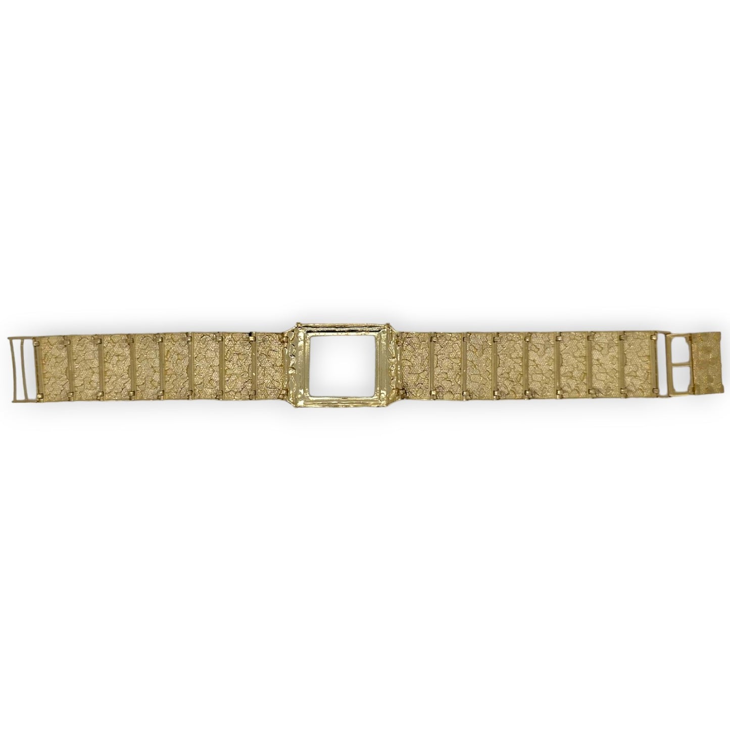 Nugget Square Watch Frame - 10K Yellow Gold