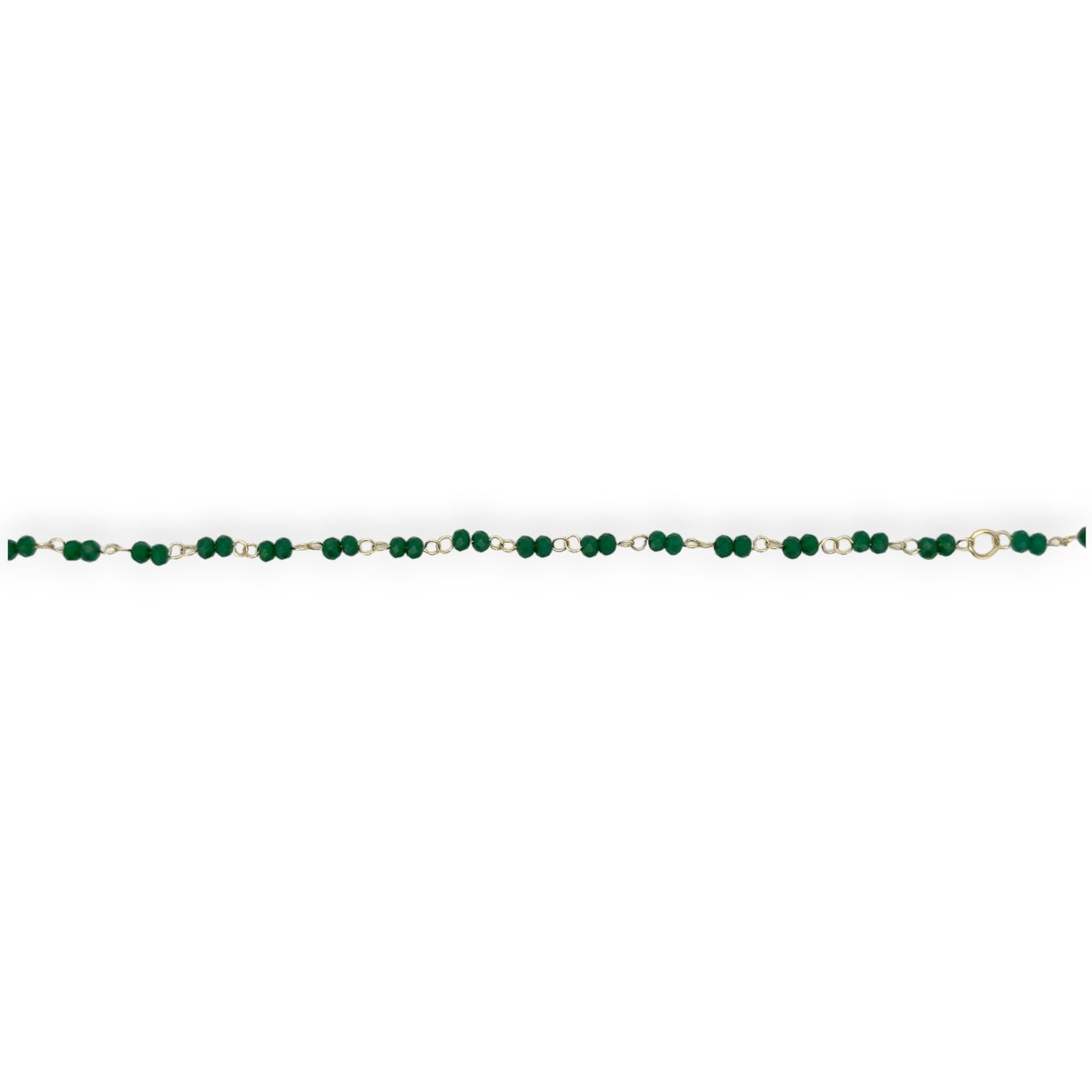 Emerald Color Bracelet - 14K Yellow Gold