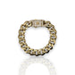 Pave Link Cz Bracelet - 10K Yellow Gold