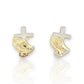 Praying Hands With Cross Earrings  - 10k Yellow Gold