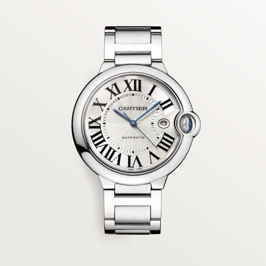Cartier Ballon Bleu de Cartier WSBB0049 - 42 mm Steel, Silvered guilloché Dial, Steel bracelet