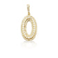 14K Gold Diamond Initial Pendant